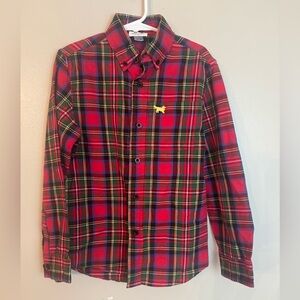 Boys Jack Thomas Red Plaid Button-Down Shirt Size 7